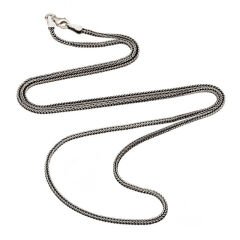 ​Gümüş 2 mm Tilki Kuyruğu 60 Cm Zincir
