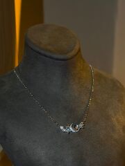 Gümüş İthal Hilal Kolye